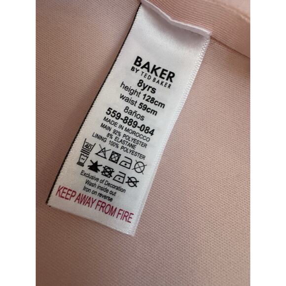 Baker by Ted Baker Pleated Scuba Dress Pink Girls Sz 8 $87 NWT - Picture 10 of 16